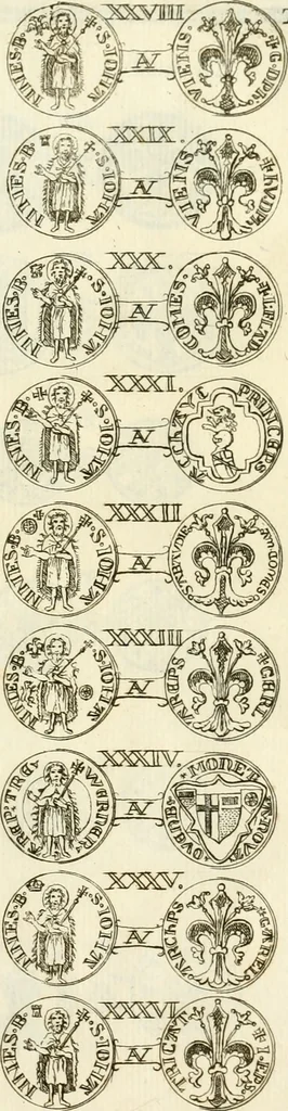 An illustration from Storia delle monete della repubblica Fiorentina, 1760, leaf 390