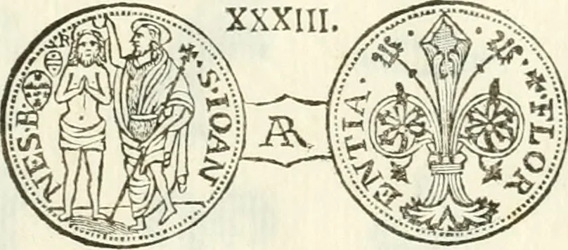 An illustration from Storia delle monete della repubblica Fiorentina, 1760, leaf 396