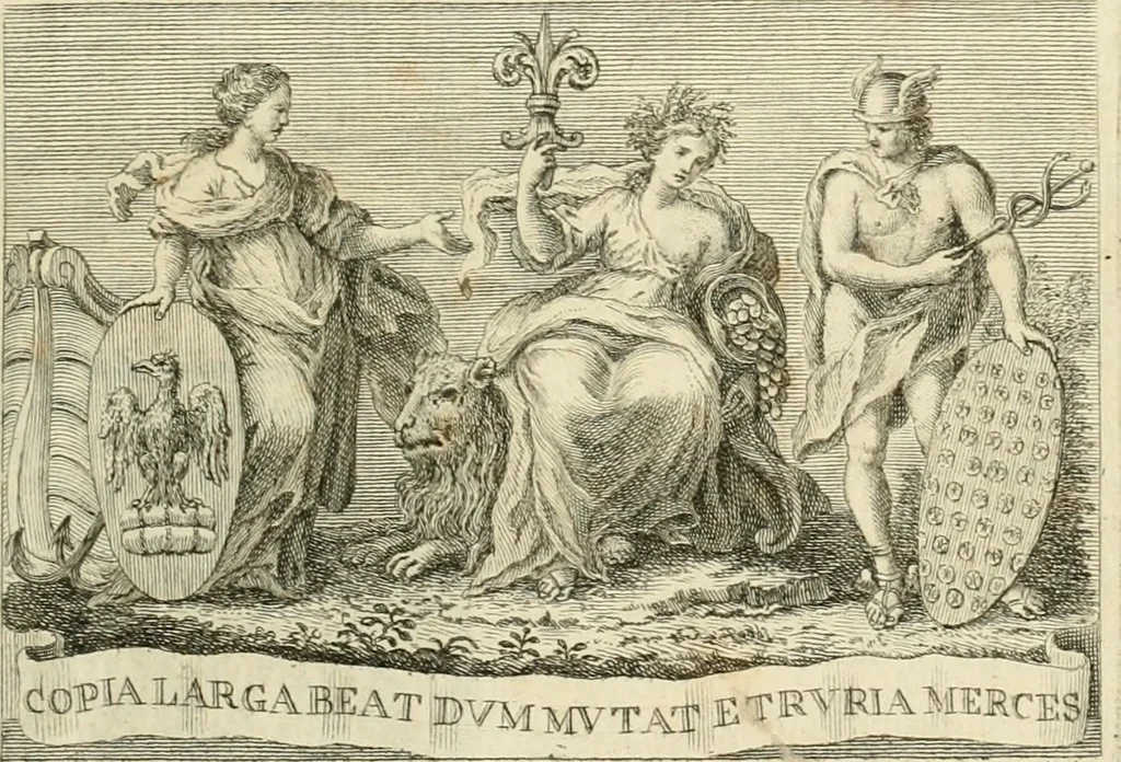 An illustration from Storia delle monete della repubblica Fiorentina, 1760, leaf 4