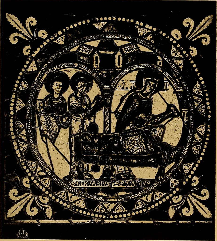 An illustration from Storied windows : a traveller's introduction to the study of old church glass, from the twelfth century to the Renaissance, especially in France, 1914, leaf 144