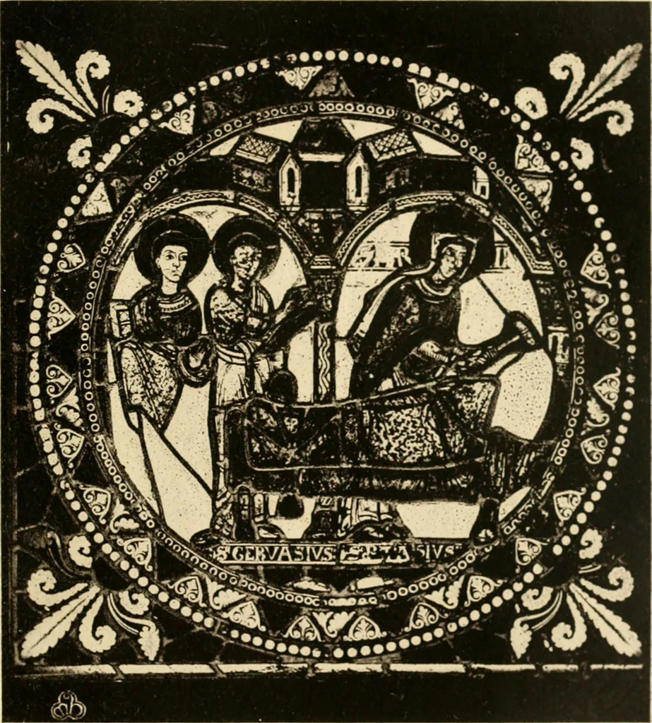 An illustration from Storied windows; a traveller's introduction to the study of old church glass, from the twelfth century to the renaissance, especially in France, 1914, leaf 144