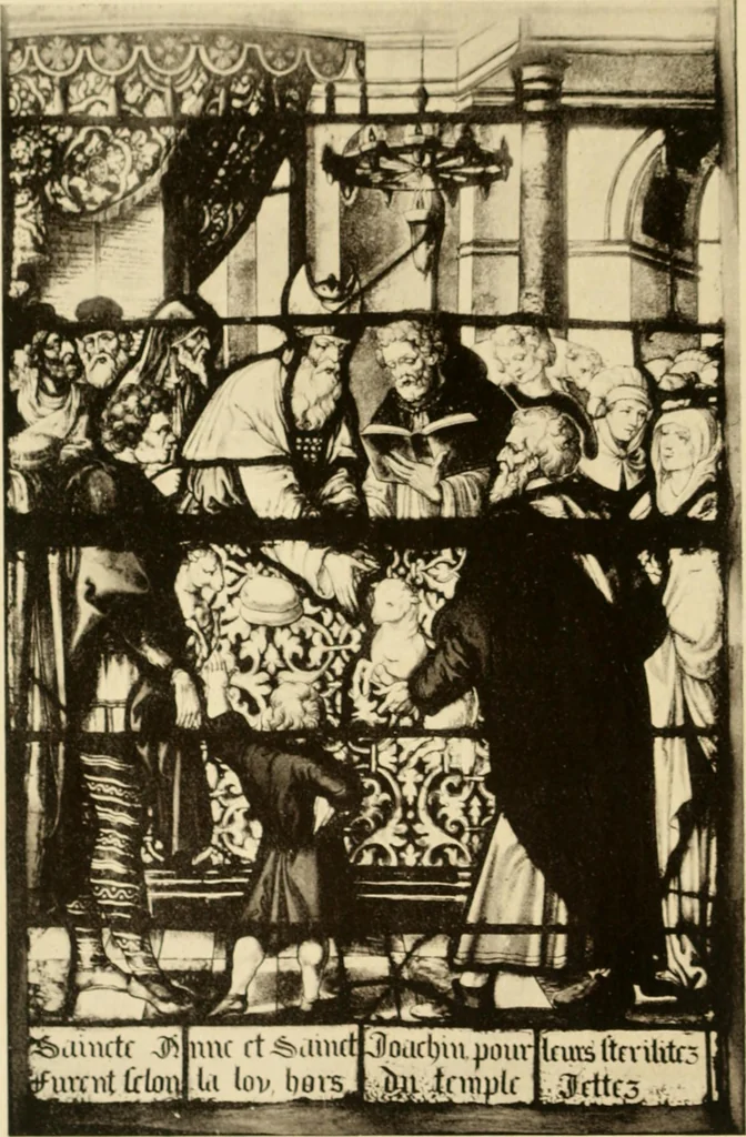 An illustration from Storied windows; a traveller's introduction to the study of old church glass, from the twelfth century to the renaissance, especially in France, 1914, leaf 7