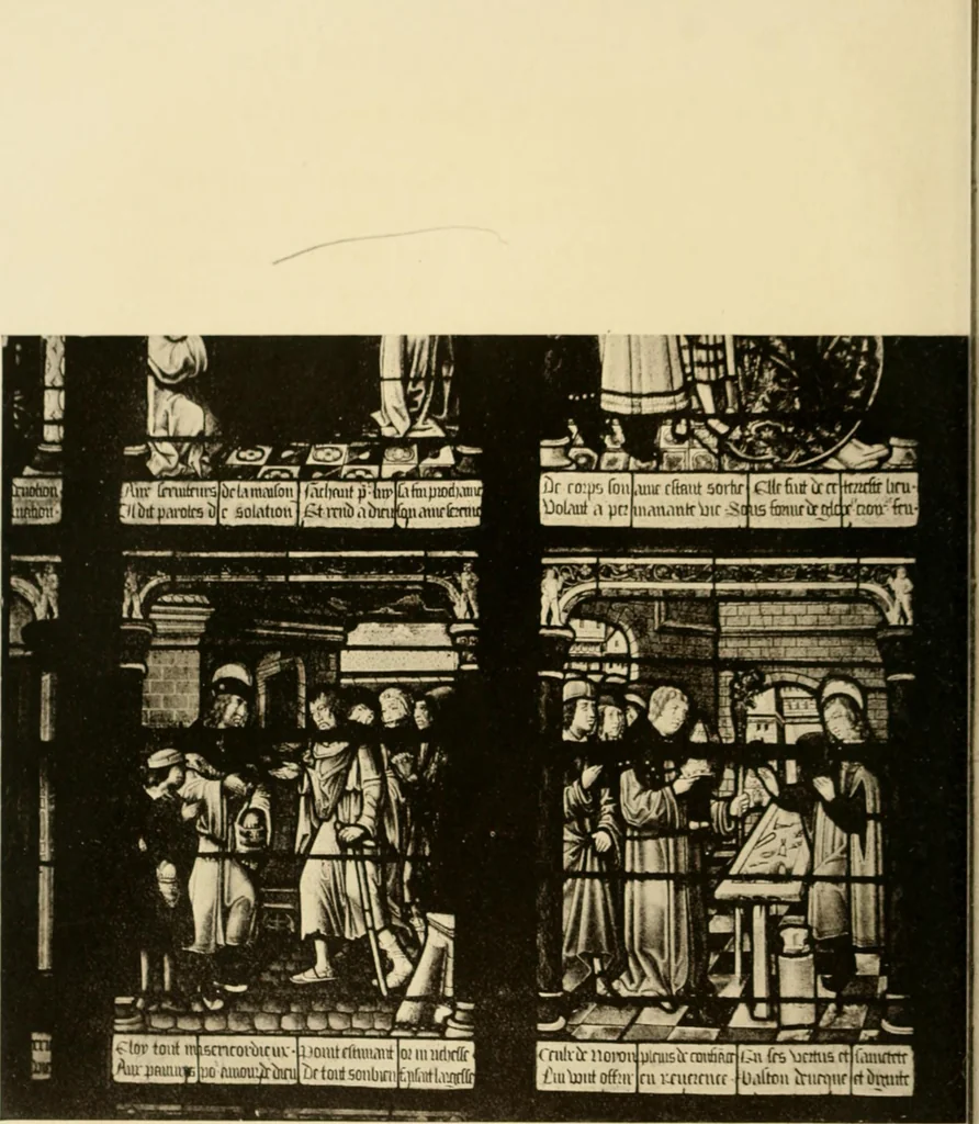 An illustration from Storied windows; a traveller's introduction to the study of old church glass, from the twelfth century to the renaissance, especially in France, 1914, leaf 85