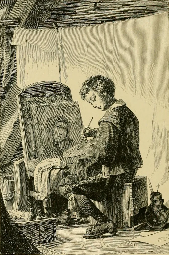 An illustration from Stories of art and artists, 1887, leaf 193