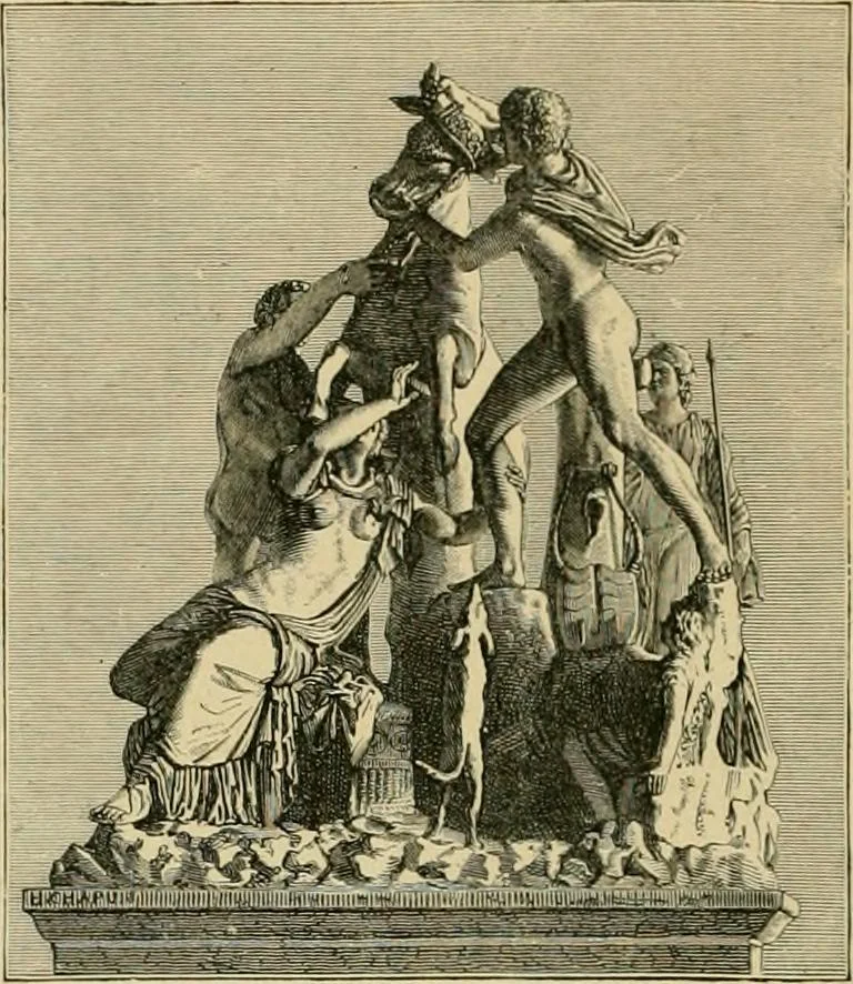 An illustration from Stories of art and artists, 1887, leaf 49