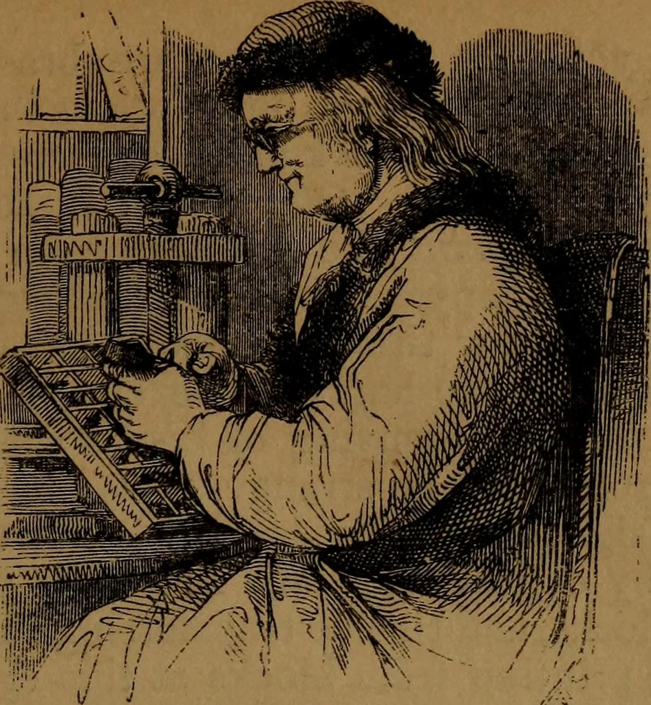 An illustration from Stories of inventors and discoverers in science and the useful arts. A book for old and young, 1860, leaf 34
