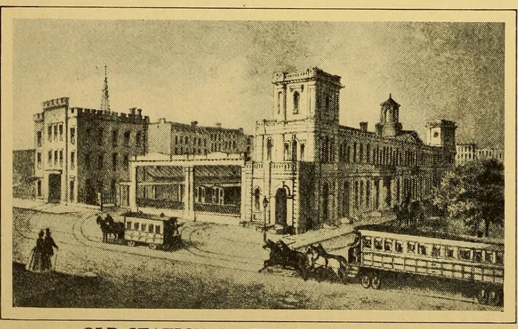 An illustration from The story of the American railroad, 1915, leaf 12