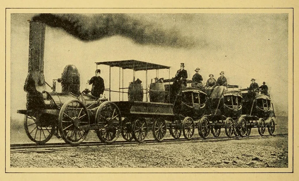 An illustration from The story of the American railroad, 1915, leaf 6