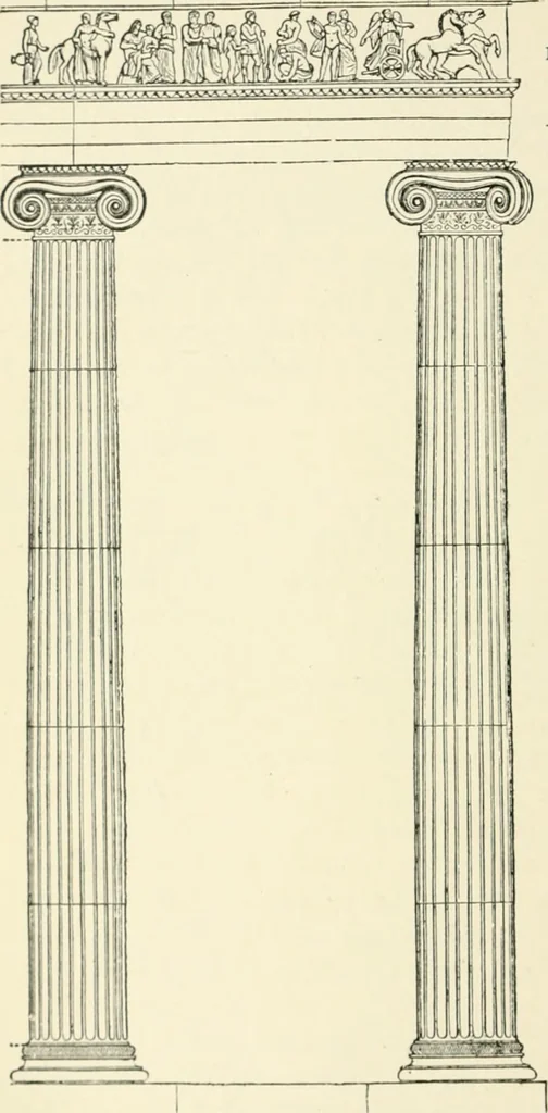 An illustration from The story of architecture: an outline of the styles in all countries, 1896, leaf 185