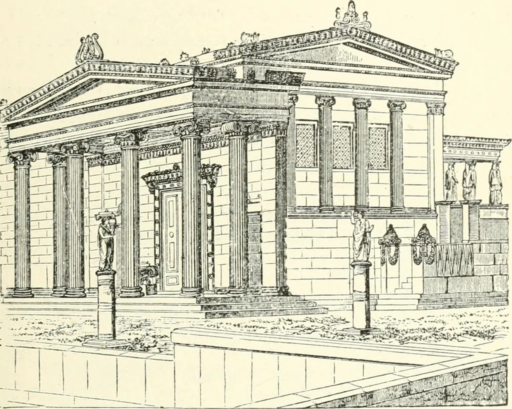 An illustration from The story of architecture: an outline of the styles in all countries, 1896, leaf 188