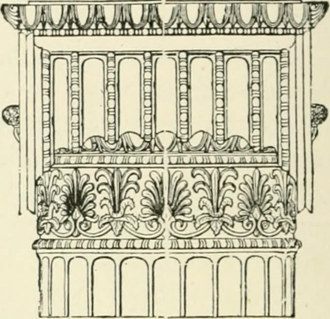 An illustration from The story of architecture: an outline of the styles in all countries, 1896, leaf 191