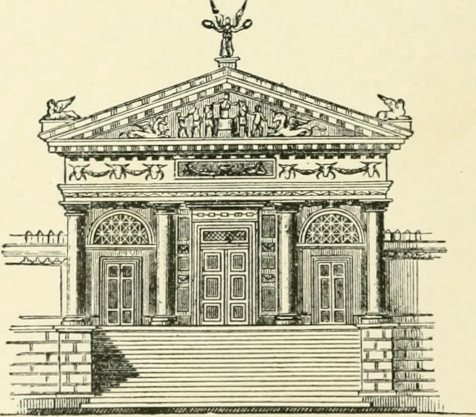 An illustration from The story of architecture: an outline of the styles in all countries, 1896, leaf 205