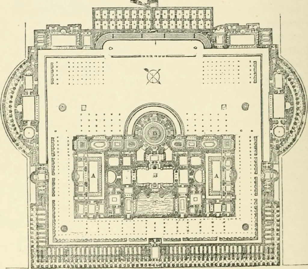 An illustration from The story of architecture: an outline of the styles in all countries, 1896, leaf 231
