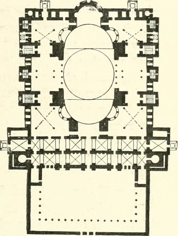 An illustration from The story of architecture: an outline of the styles in all countries, 1896, leaf 248