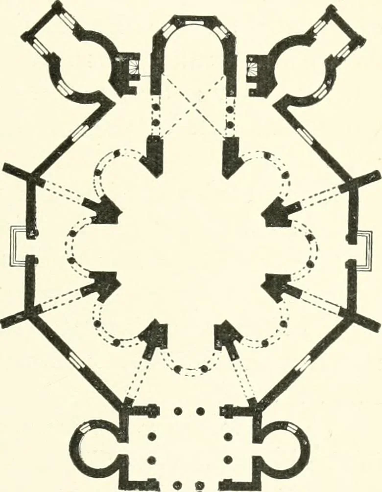 An illustration from The story of architecture: an outline of the styles in all countries, 1896, leaf 256