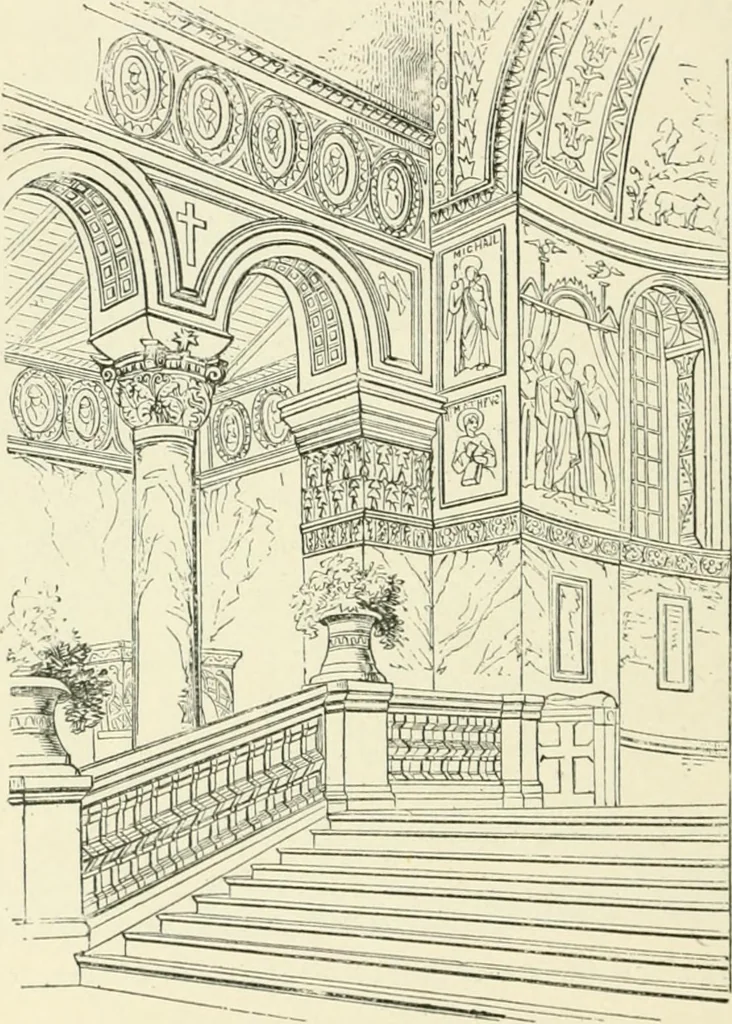 An illustration from The story of architecture: an outline of the styles in all countries, 1896, leaf 271