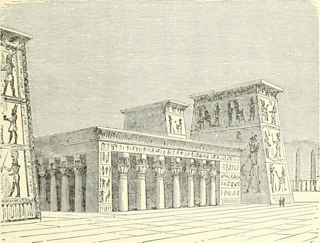 An illustration from The story of architecture: an outline of the styles in all countries, 1896, leaf 32