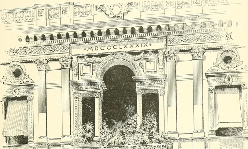An illustration from The story of architecture: an outline of the styles in all countries, 1896, leaf 476