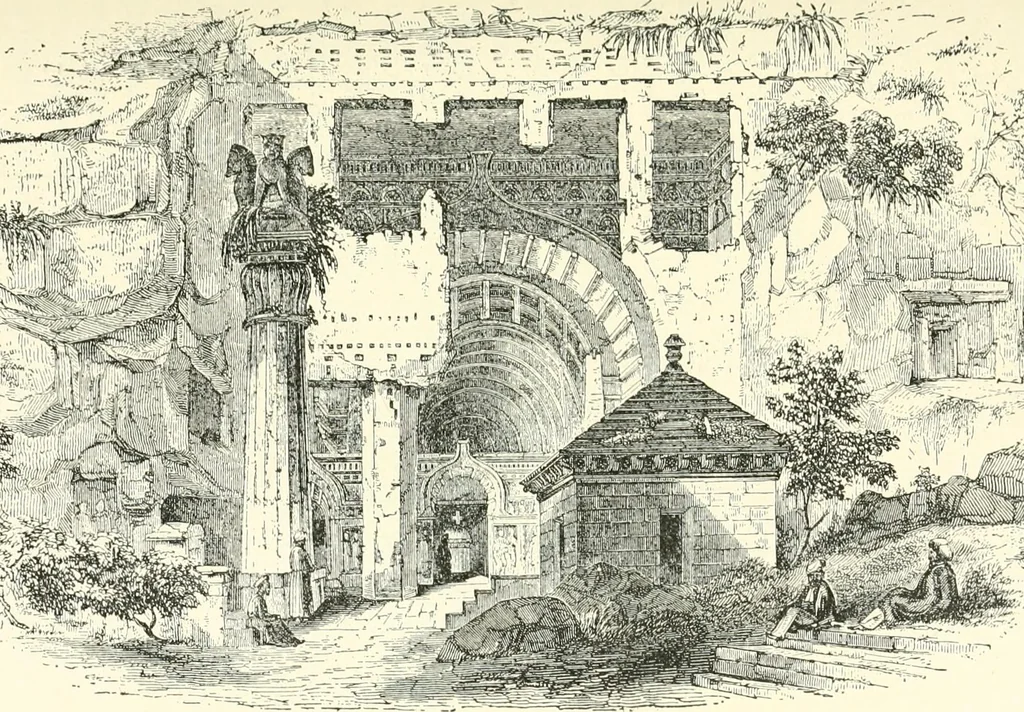 An illustration from The story of architecture: an outline of the styles in all countries, 1896, leaf 62