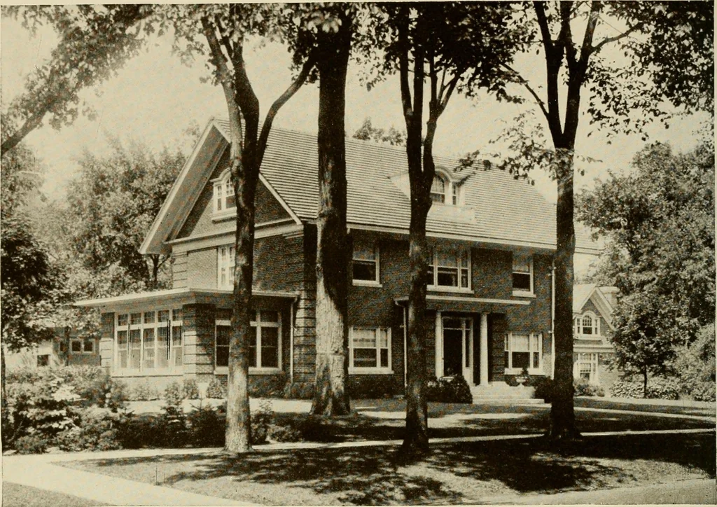An illustration from The Story of brick ; the permanence, beauty, and economy of the face brick house / American Face Brick Association, 1922, leaf 25