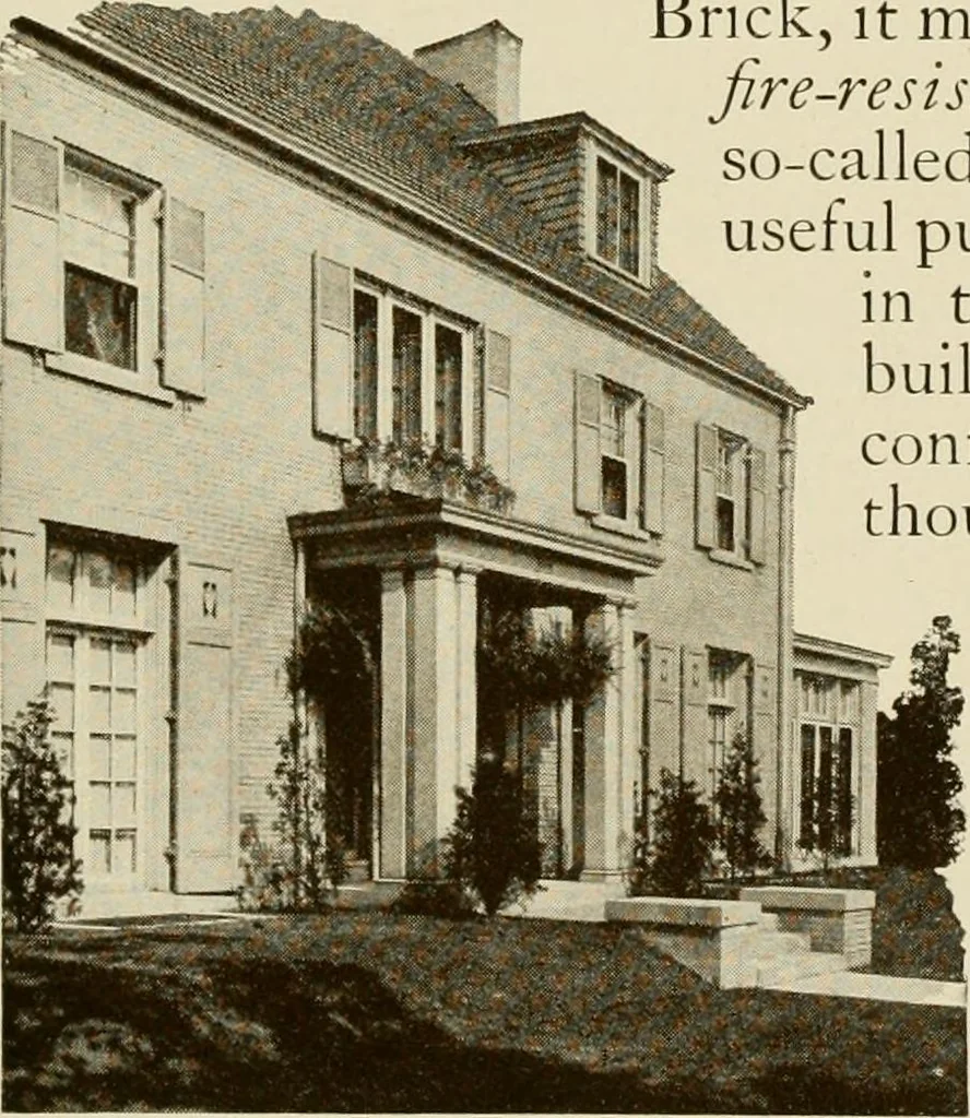 An illustration from The Story of brick ; the permanence, beauty, and economy of the face brick house / American Face Brick Association, 1922, leaf 31