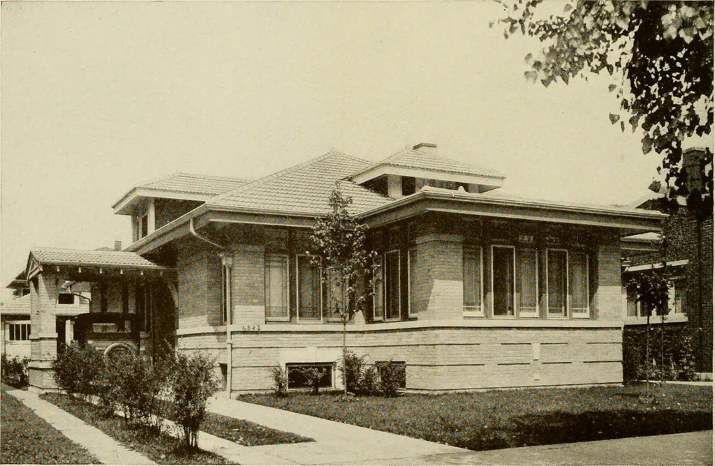 An illustration from The Story of brick ; the permanence, beauty, and economy of the face brick house / American Face Brick Association, 1922, leaf 57