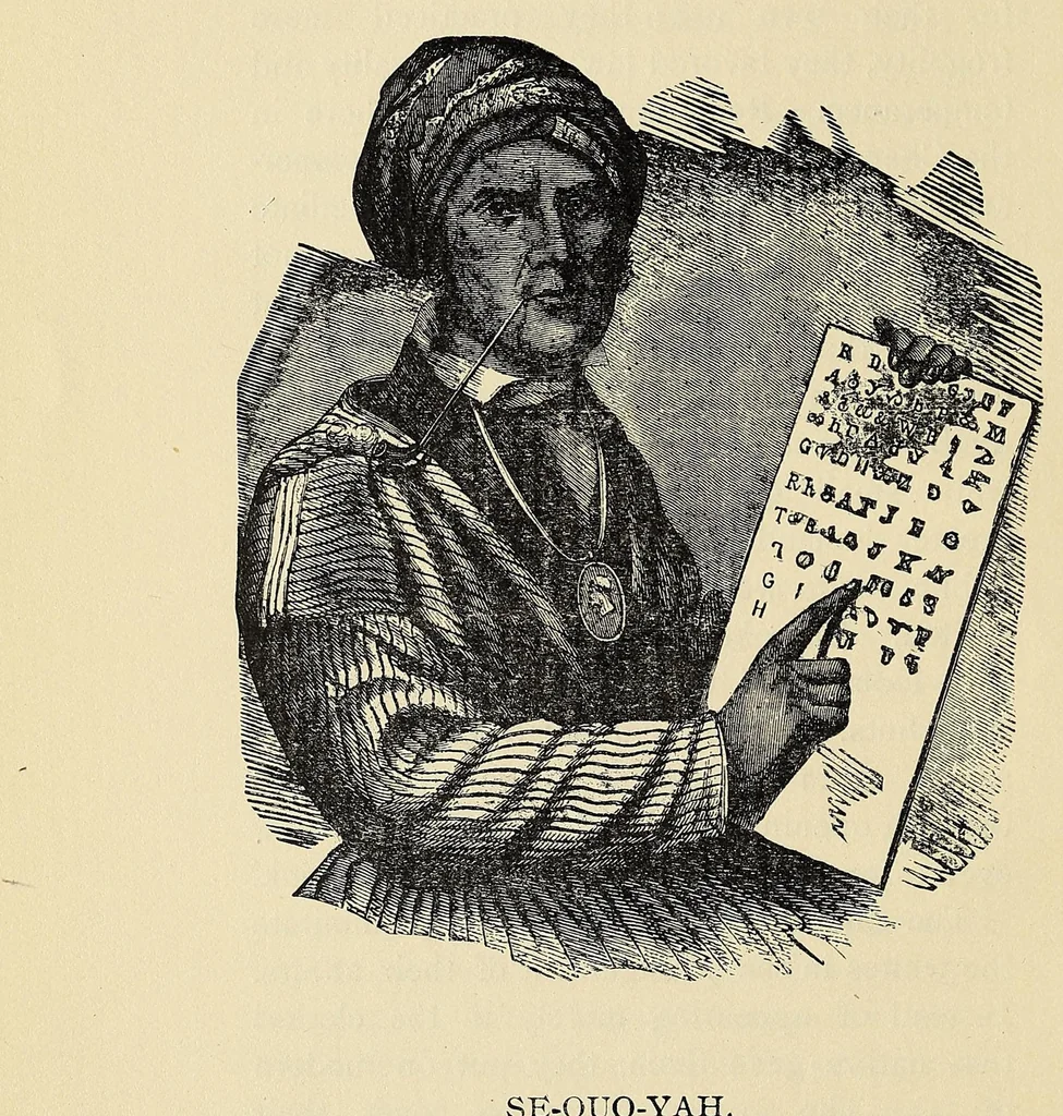 An illustration from Story of the Cherokee Bible. An address, with additional and explanatory notes, delivered before the meeting of the Ladies' Missionary Society of the First Congregational Church, Ithaca, N.Y., Feb. 5, 1897, 1899, leaf 46