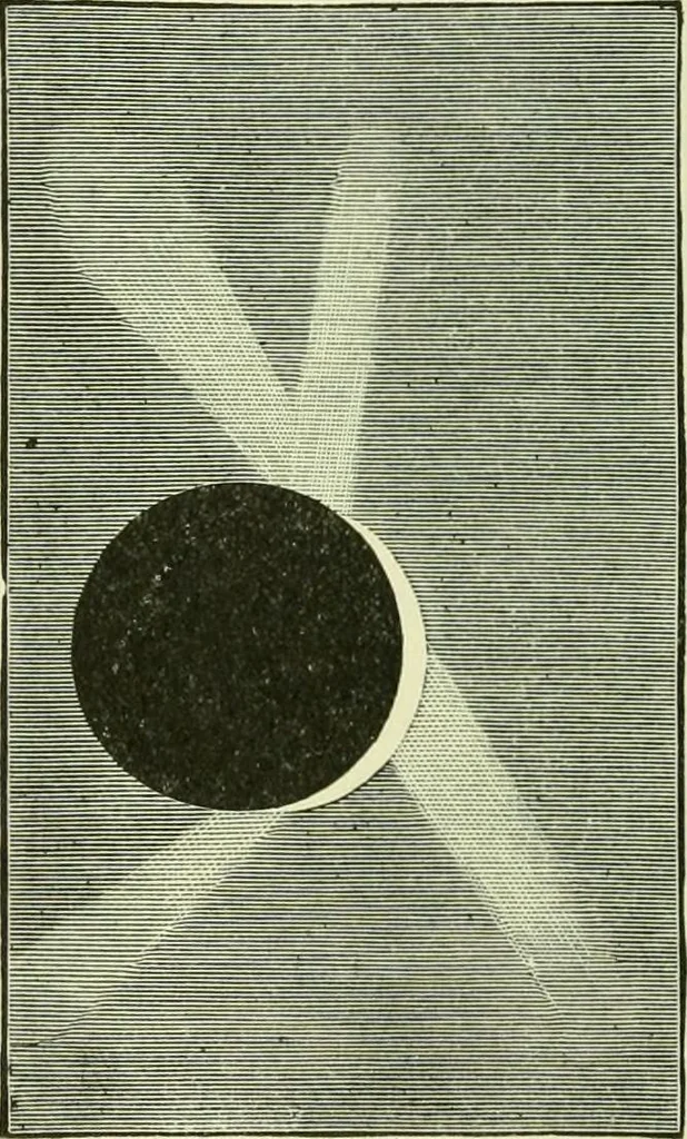 An illustration from The story of eclipses, 1912, leaf 45