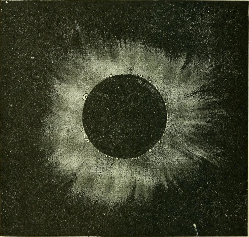 An illustration from The story of eclipses, 1912, leaf 61