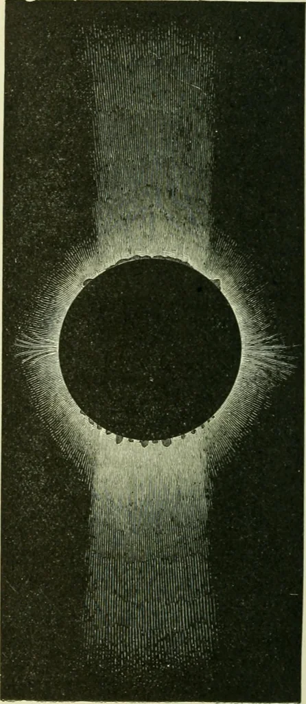 An illustration from The story of eclipses, 1912, leaf 63