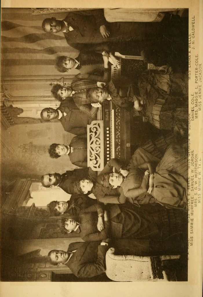 An illustration from The story of the Jubilee Singers; with their songs, 1880, leaf 8