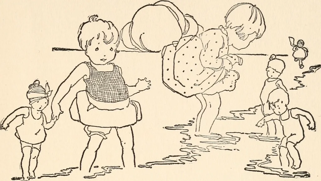 An illustration from The story of live dolls : being an account of how, on a certain June morning..., 1920, leaf 104