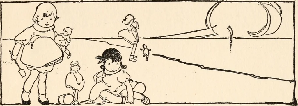 An illustration from The story of live dolls : being an account of how, on a certain June morning..., 1920, leaf 106
