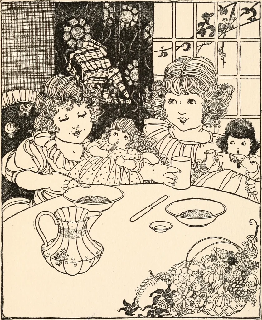 An illustration from The story of live dolls : being an account of how, on a certain June morning..., 1920, leaf 110
