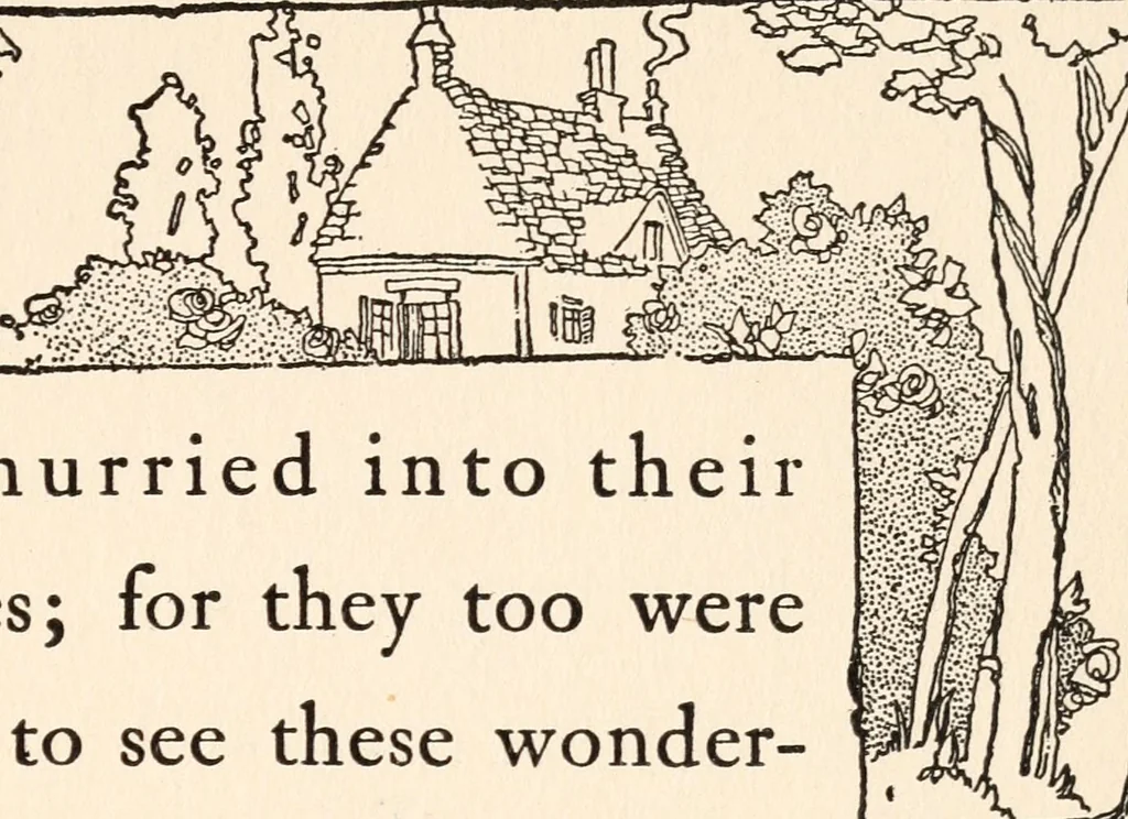 An illustration from The story of live dolls : being an account of how, on a certain June morning..., 1920, leaf 34