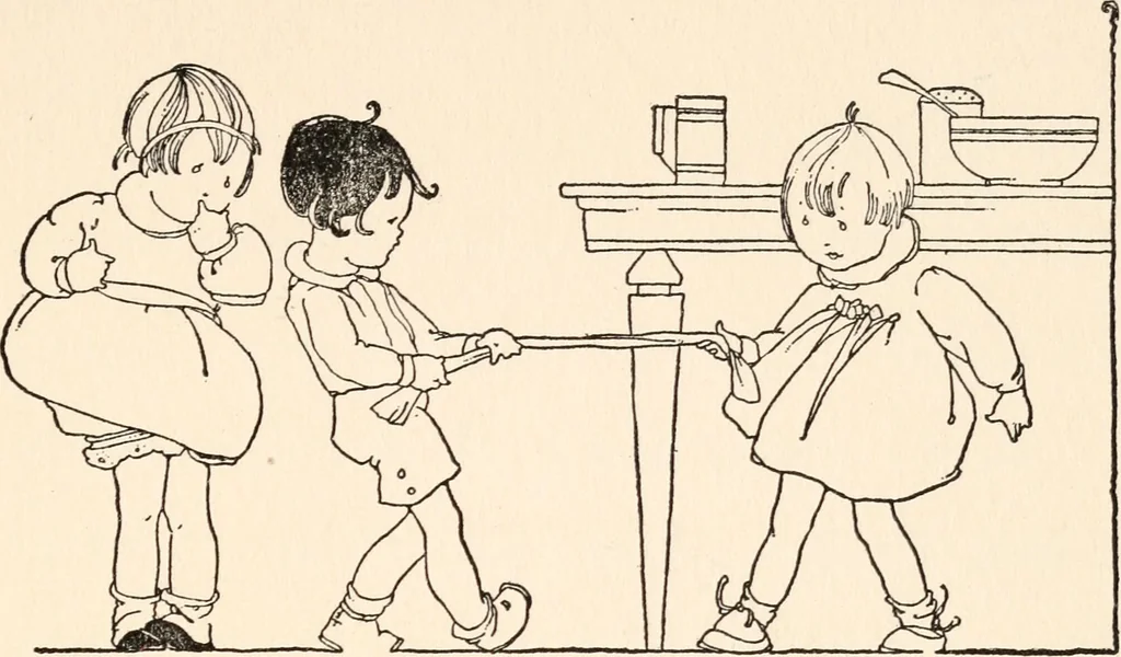 An illustration from The story of live dolls : being an account of how, on a certain June morning..., 1920, leaf 76