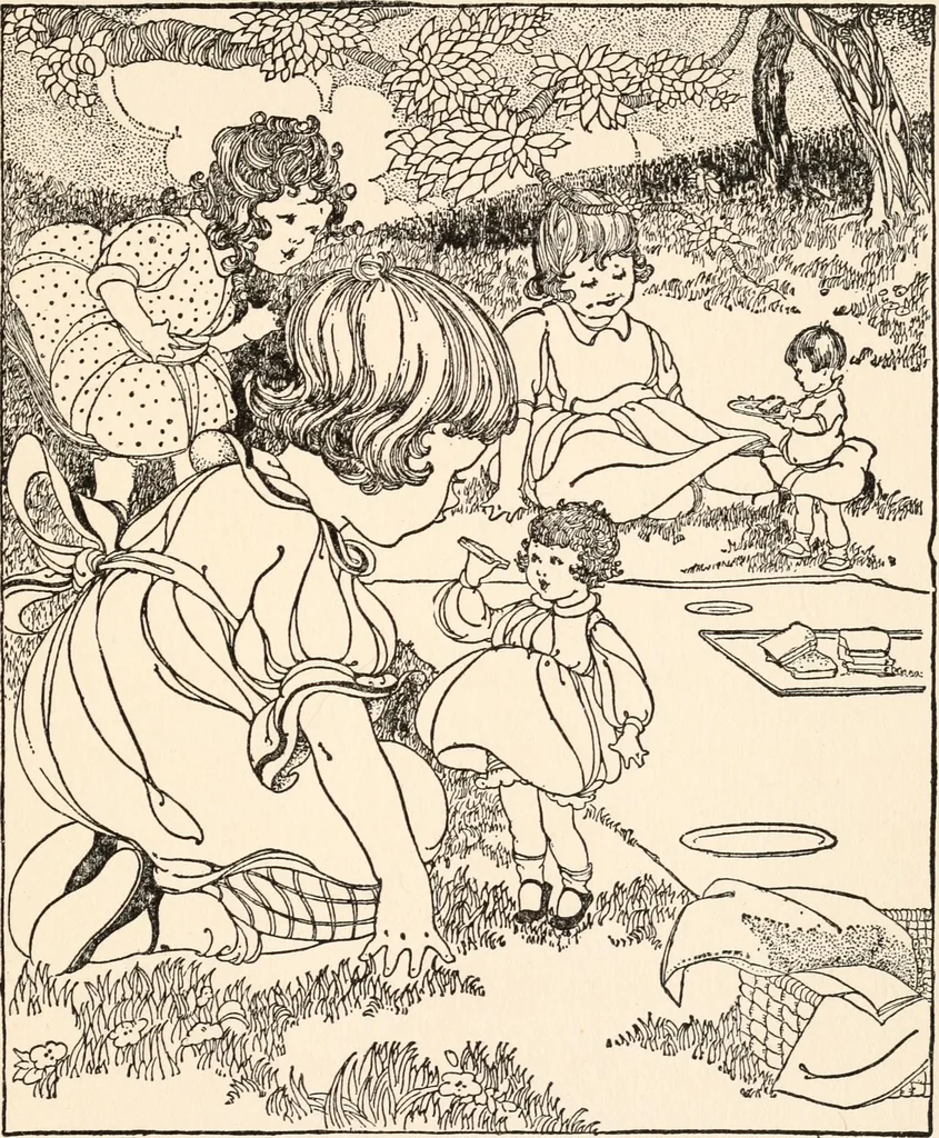 An illustration from The story of live dolls : being an account of how, on a certain June morning..., 1920, leaf 88