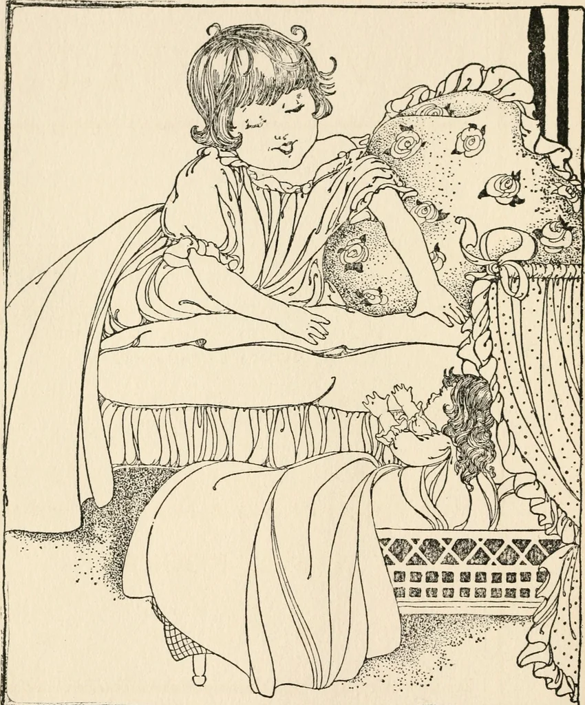 An illustration from The story of live dolls : being an account of how, on a certain June morning..., 1920, leaf 9