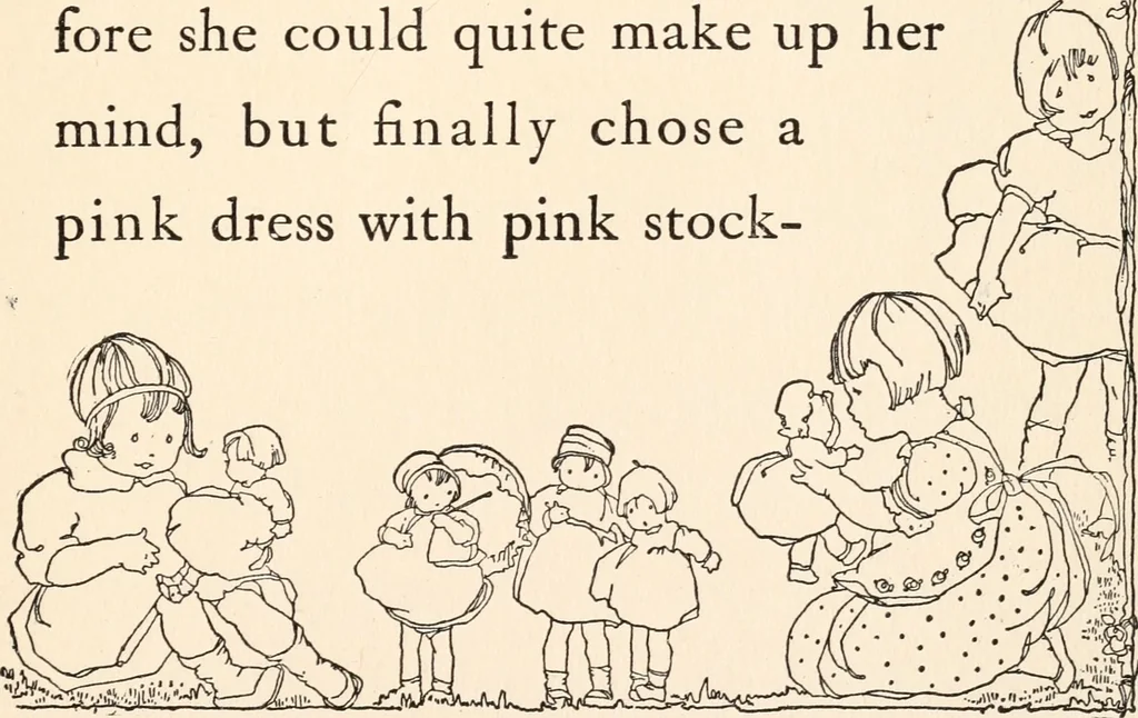 An illustration from The story of live dolls : being an account of how, on a certain June morning..., 1920, leaf 92