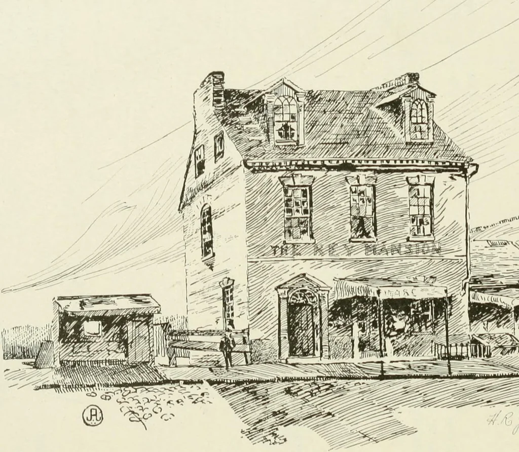 An illustration from The story of our flag, colonial and national, with historical sketch of the Quakeress Betsy Ross, 1898, leaf 57