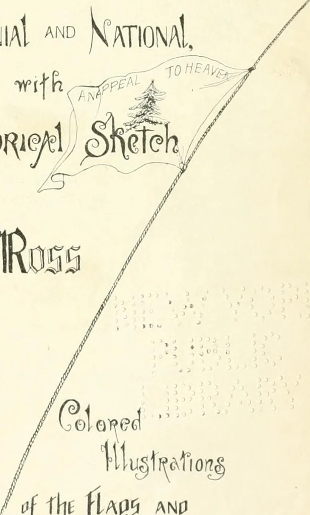 An illustration from The story of our flag, colonial and national, with historical sketch of the Quakeress Betsy Ross, 1898, leaf 6