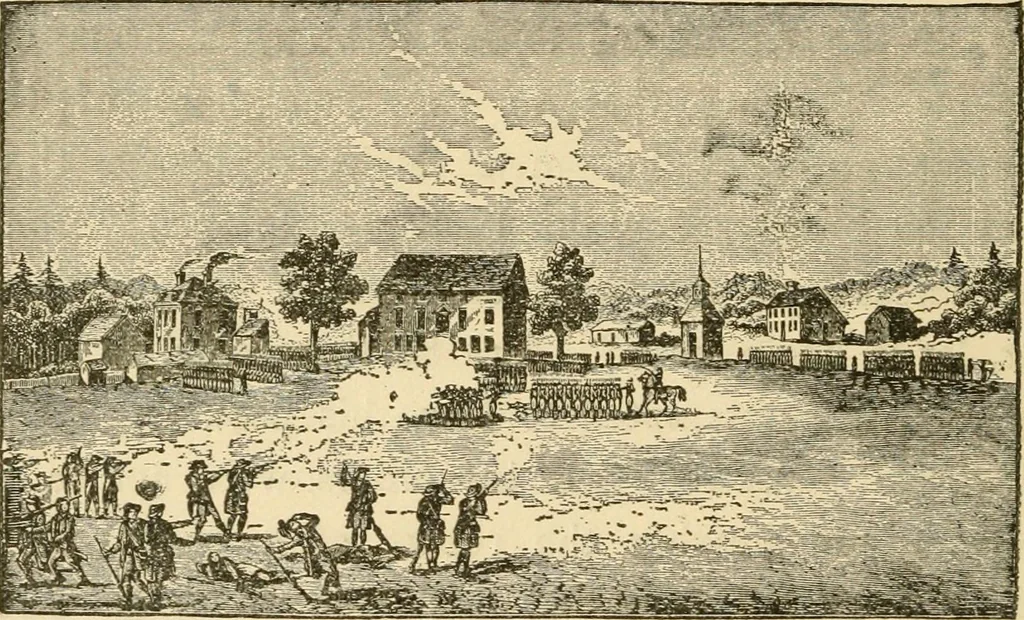 An illustration from The story of Patriots' day, Lexington and Concord, April 19, 1775, with poems brought out on the first observation of the anniversary holiday, 1895, leaf 49
