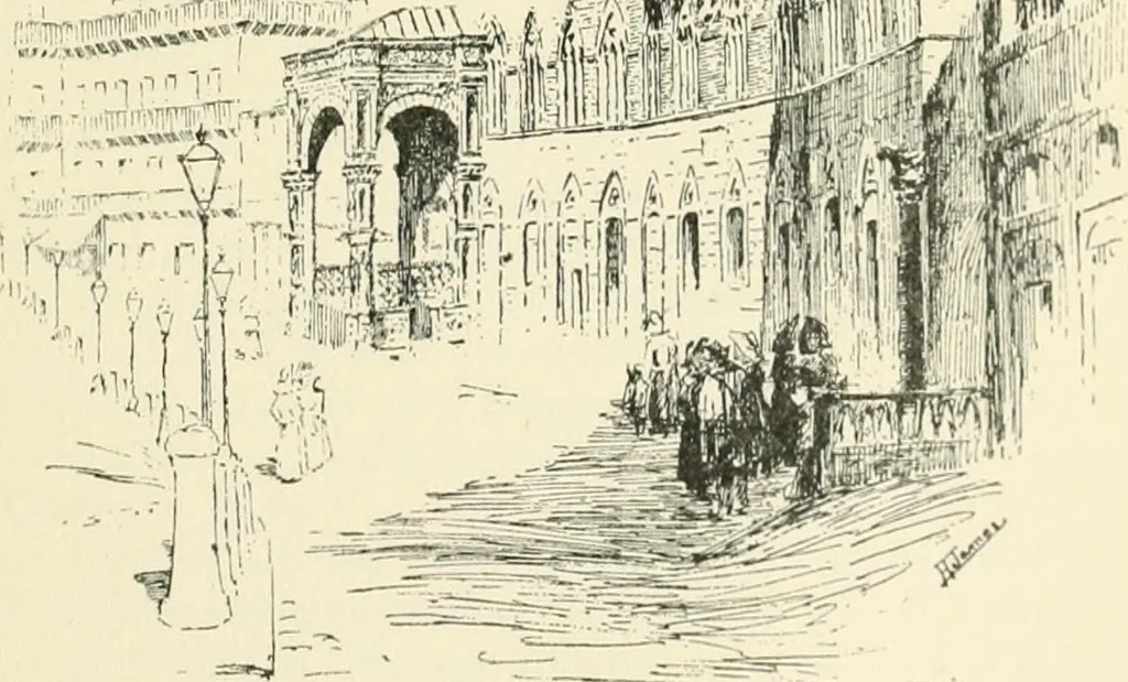 An illustration from The story of Siena and San Gimignano, 1902, leaf 168