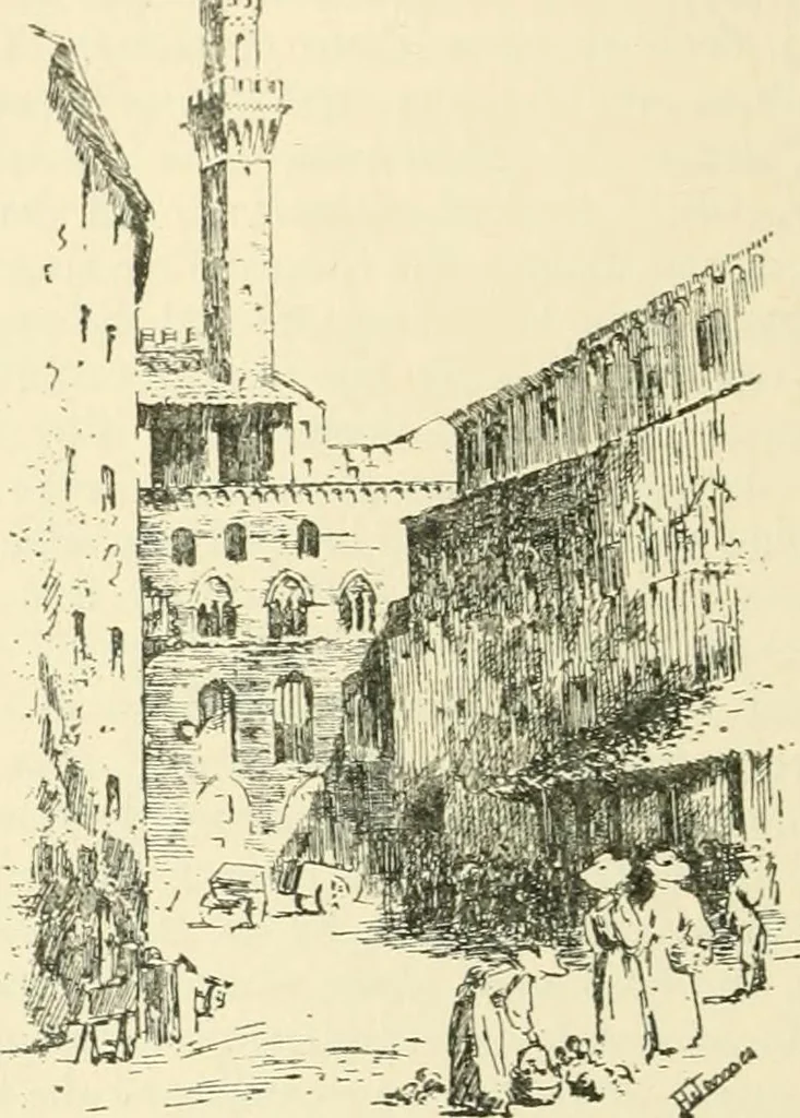 An illustration from The story of Siena and San Gimignano, 1902, leaf 181