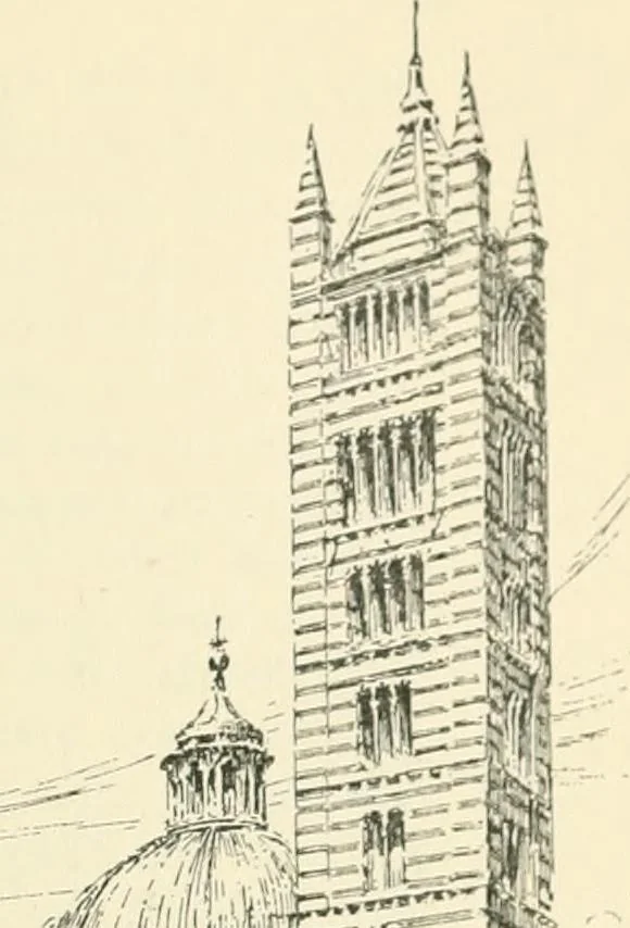 An illustration from The story of Siena and San Gimignano, 1902, leaf 186