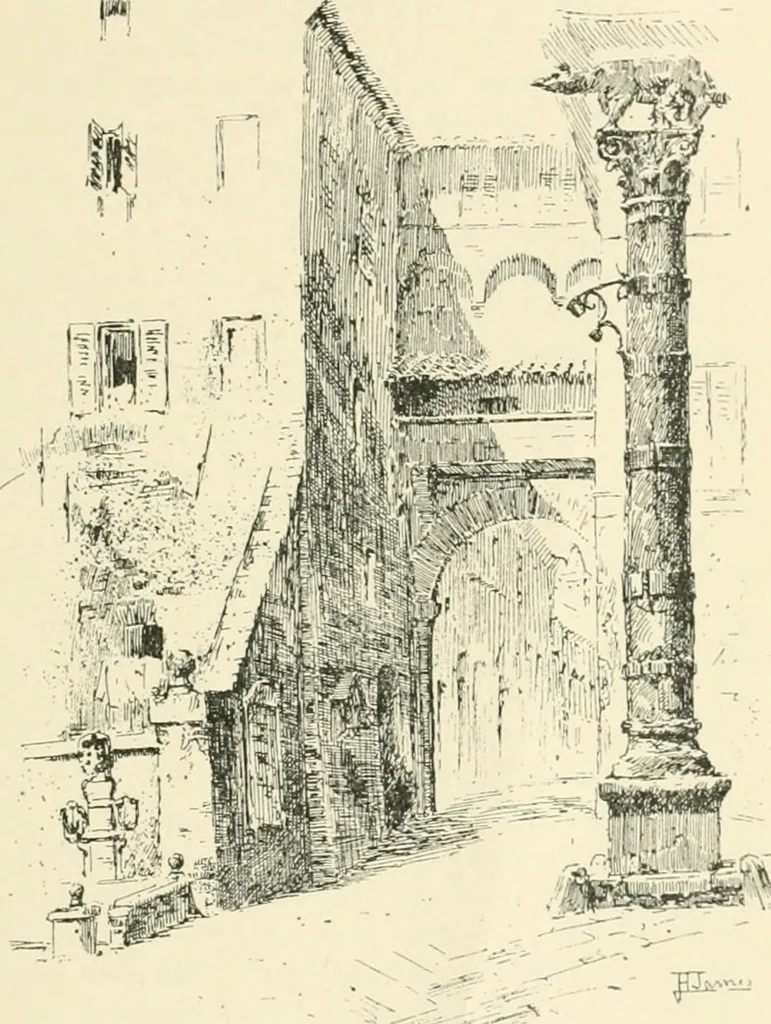 An illustration from The story of Siena and San Gimignano, 1902, leaf 320