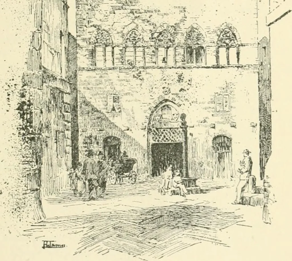 An illustration from The story of Siena and San Gimignano, 1902, leaf 328