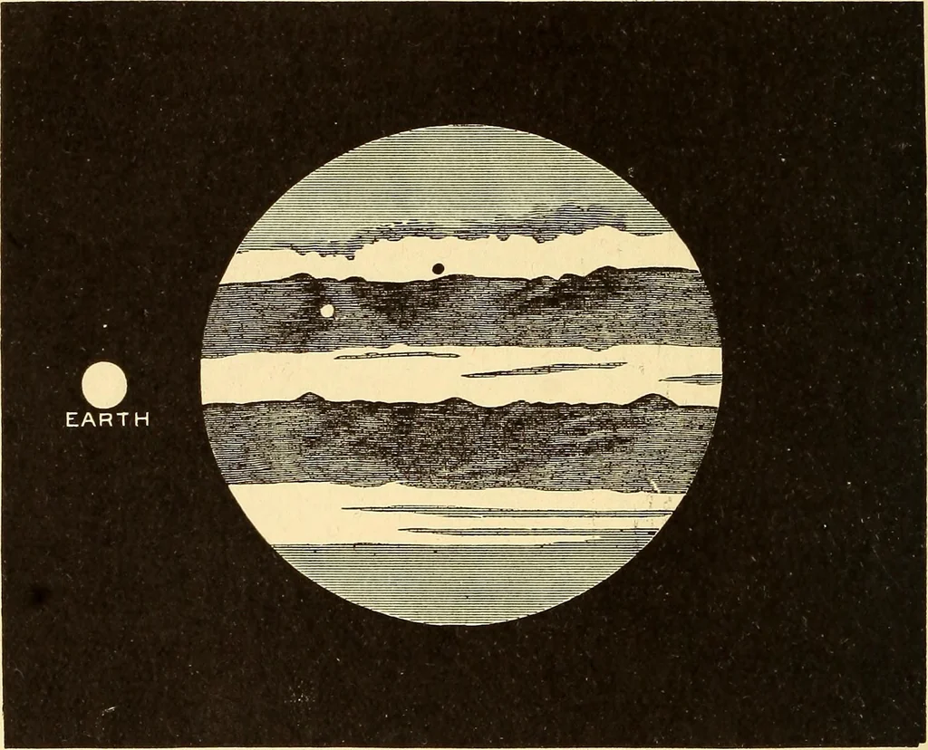 An illustration from The story of the sun, moon, and stars, 1898, leaf 205