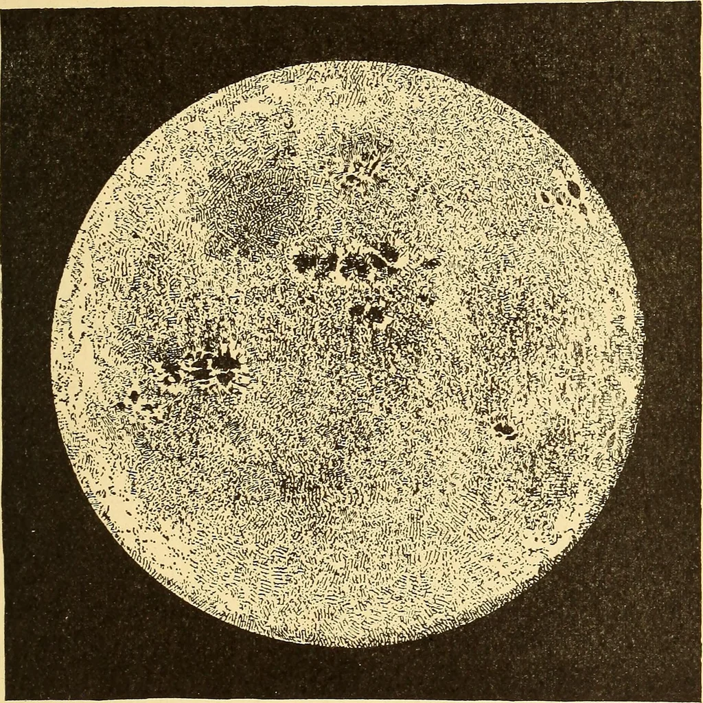 An illustration from The story of the sun, moon, and stars, 1898, leaf 34
