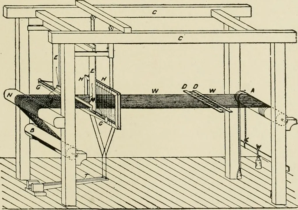 An illustration from The story of textiles, 1916, leaf 14